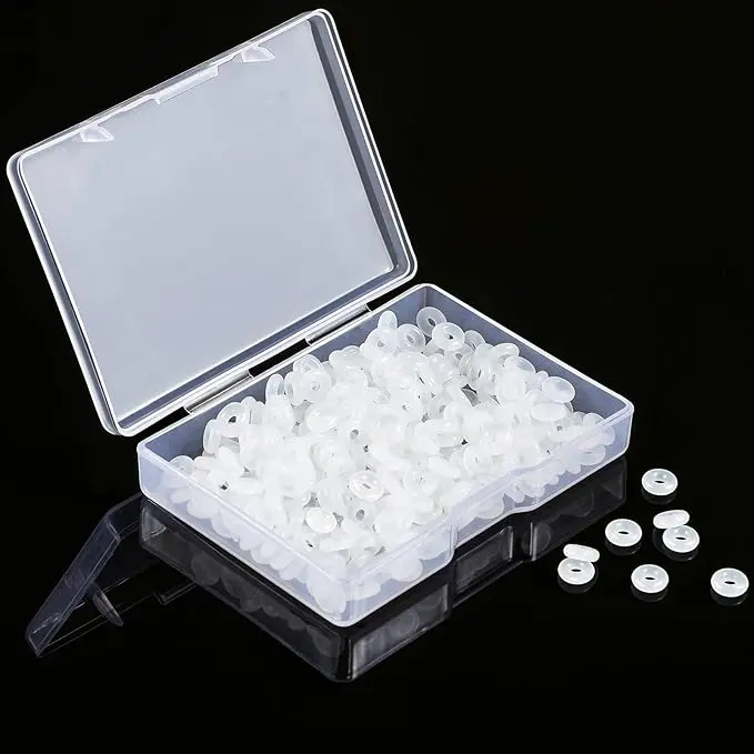 300 Pcs Silicone Rubber Stopper Rings 6mm Clear O Rings Rubber Spacer Beads Hoops Antiskid Locating Beads for Charm Bracelet Necklace DIY Jewelry Making Accessories