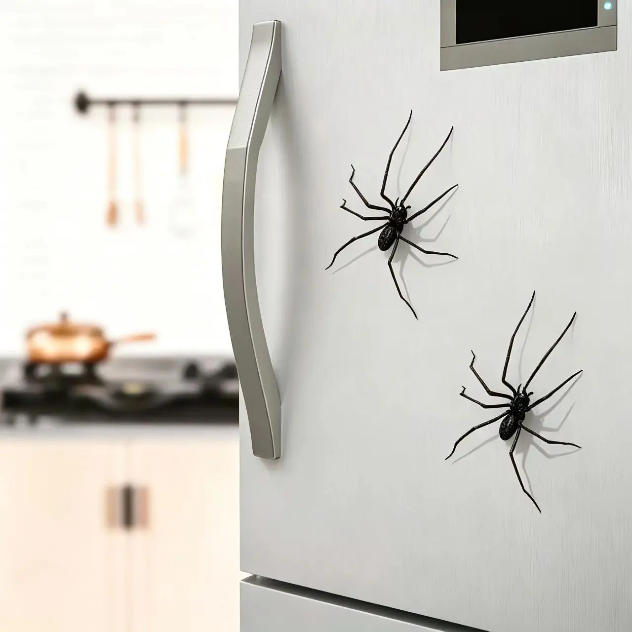 PVC Halloween Spider Decorative Fridge Magnet - Funny, Detachable Refrigerator Decorating Magnet, Home Decor, Magnetic Decals for Garage Door, Holiday Gift Box, Decorative Fridge Magnets