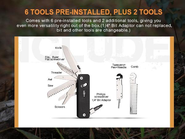 ROXON Flex Companion (S503G) - Modular Multitool with D2 Steel Knife & Interchangeable Blades - DIY EDC Gear ROXON Flex Companion (S503G) - Modular Multitool with D2 Steel Knife & Interchangeable Blades - DIY EDC Gear