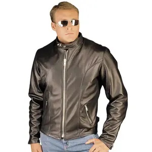 REED Classic Motorcycle Leather Jacket Big and Tall Made in USA