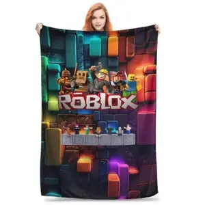 Soft Funny Throw Blanket Roblox Blanket Cozy Lightweight Plush Portable Cover Blanket For Sofa,Warm Gift For Birthday,Christmas