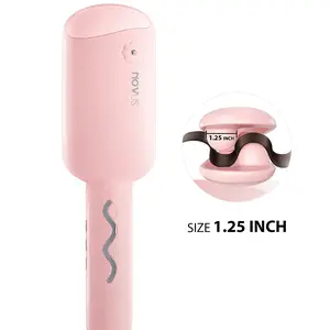 Novus Pink 1.25 inch Wide Deep Wave Hair Waver with Negative lonic