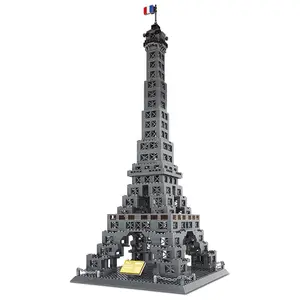 Paris Eiffel Tower Creative Building Block Toy, Mixed Colors, Abs Material, Perfect for Living Room Decor, New Home Birthday Gift, Suitable for Ages 12+