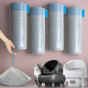 80 count cat litter box waste bags, suitable for Autoscooper 11 and Neakasa M1 top-open self-cleaning litter boxes, 4 rolls in total