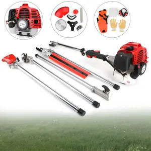 Areyourshop 5 in 1 52cc Petrol Hedge Trimmer Chainsaw Brush Cutter Pole Saw Outdoor Tools