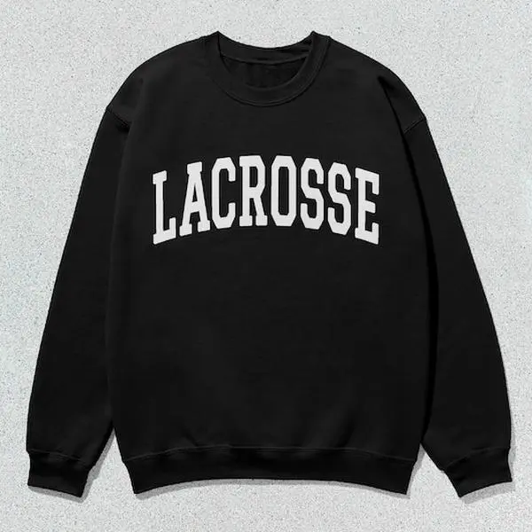 Lacrosse Sweatshirt Collegiate Crewneck Sweater Unisex