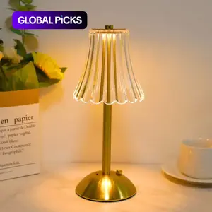 Modern LED Crystal Table Lamp, Touch Control, Adjustable 3 Colors, Lighting Modes Adjustable, Modern Mood Lighting, USB Rechargeable, Home Bedroom Office Decor, Perfect Gift, LED Nightlight, Decorative Light, LED Ambient Lighting #GLOBAL PICKS