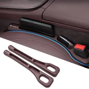 2pcs Car Seat Gap Filler, Car Interior Storage, Side Seam Leak-Proof Strip for Tesla Model 3 Model S X Model Y, Juniper Roadster Spacex Protector Holder Accessories