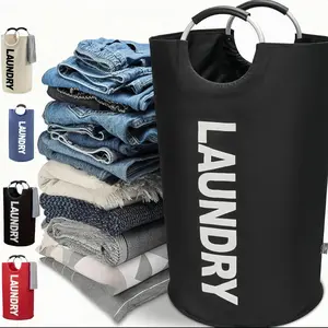 Waterproof Laundry Basket Organizer, 1 Count Foldable Large Capacity Laundry Hamper with Handle, Clothes Storage Basket for Bathroom, Laundry Room, Balcony,Christmas Gift