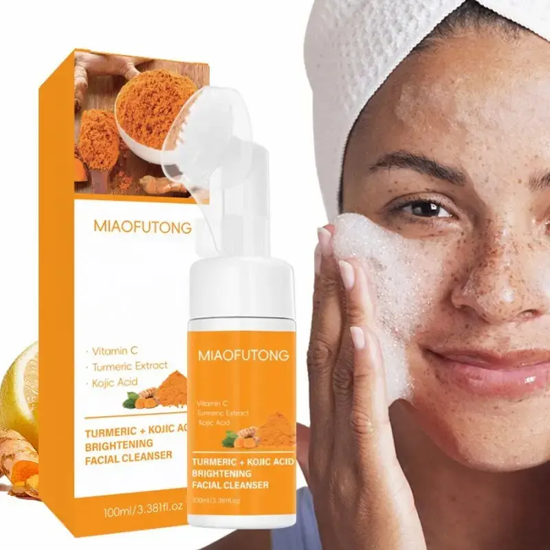 Turmeric Face Wash,Turmeric Facial Cleanser, Turmeric Facial Wash,Turmeric Foaming Cleanser for All Skin Types