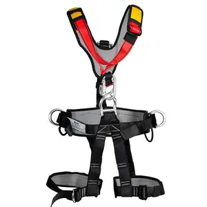 NEWDOAR CE Certified Full-Body Climbing Harness with Reinforced Tie-In Points & Adjustable Fit for Men & Women - High-Strength Polyester for Mountaineering, Rappelling, & Tree Climbing - Carabiner