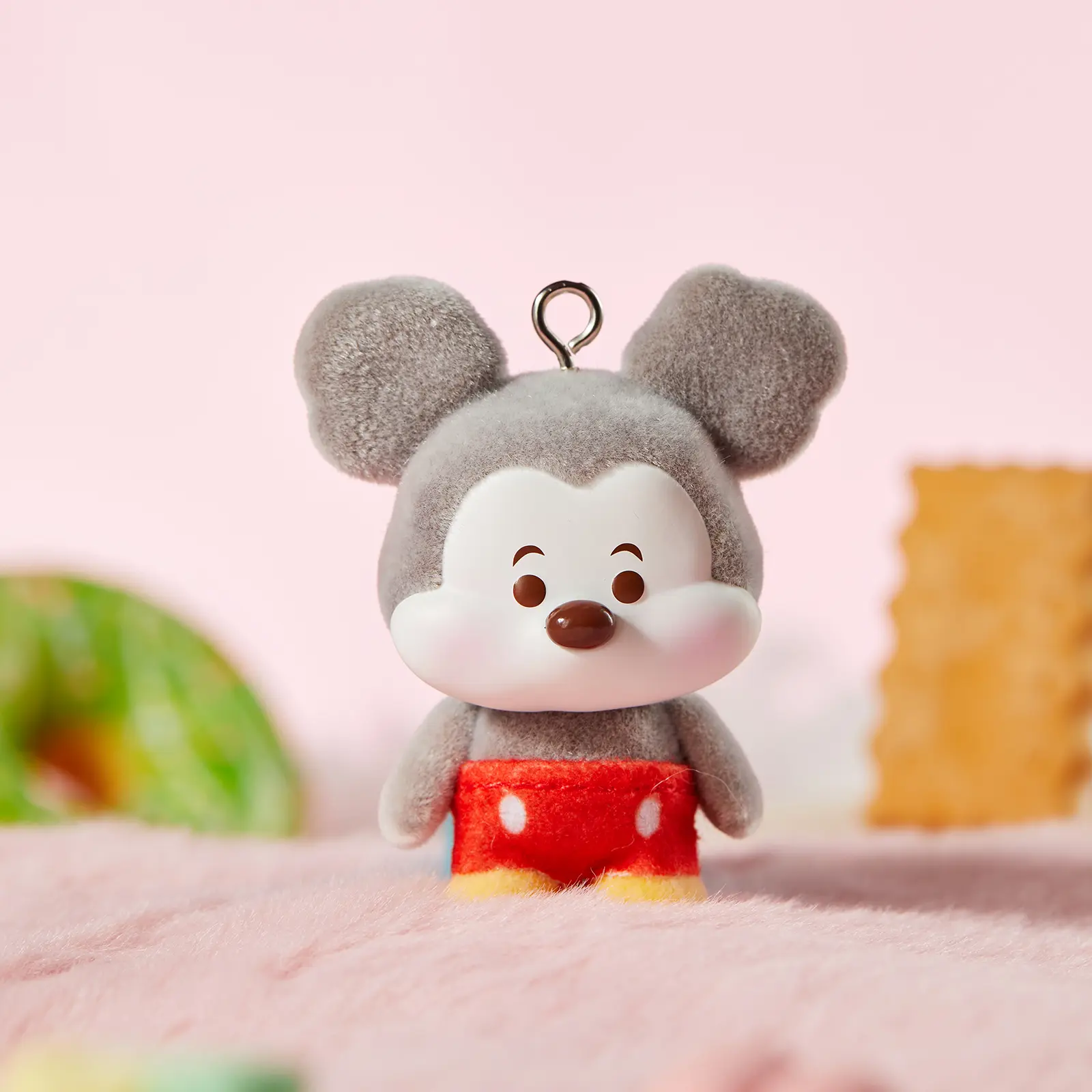 MINISO Disney Mickey Family Cha-Cha Series Blind Box Pendant | Flocked Interactive Keychain with Movable Limbs | Pastel Style Bag Charm, Collectible Gift for All Ages #MickeyBlindBox #DisneyCharm #FlockedFigure