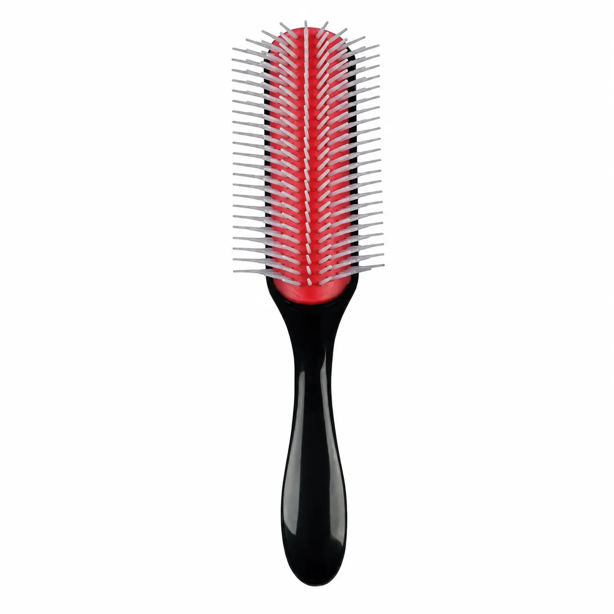 Classic Styling Curly Hair Brush. 9 Row Black Brush for Detangling, Separating, Shaping. For Women and Men Wet or Dry Hair.