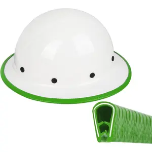 Hard Hat Brim Guard - Hard Hat Guard Strip,Hard Hat Accessories for Strengthen Helmet Protection, Clip-On for Carbon Fiber/Fiberglass Construction Helmets, 36.6in Anti-Skid Strip