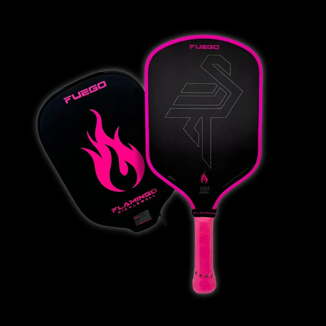 Fuego Pickleball Paddle (16mm) - Flamingo Pink + Free Paddle Cover Fuego Pickleball Paddle (16mm) - Flamingo Pink + Free Paddle Cover