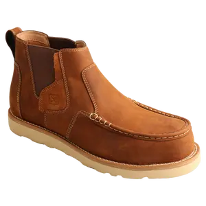 Twisted X Men's 4" Chelsea Wedge Sole Oiled Work Boots MCAN001