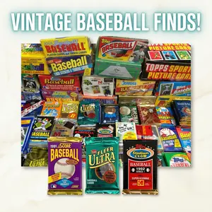 ESTATE LIQUIDATION- LOT OF NEW OLD VINTAGE UNOPENED M L B BASEBALL CARDS IN PACKS