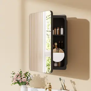 18×26 Bathroom Mirror Cabinet with 3x Magnifying Mirror, Adjustable Shelves, Bathroom Mirror with Storage, Recessed or Wall Mounted Medicine Cabinet for Jewelry