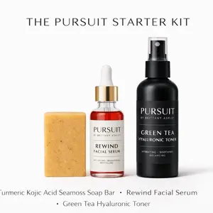 Pursuit By Brittany Ashley Starter Kit  3-Step Brightening Routine Brighten • Hydrate • Restore Serum Gentle Hyaluronic Acid Green Tea Skin Repair