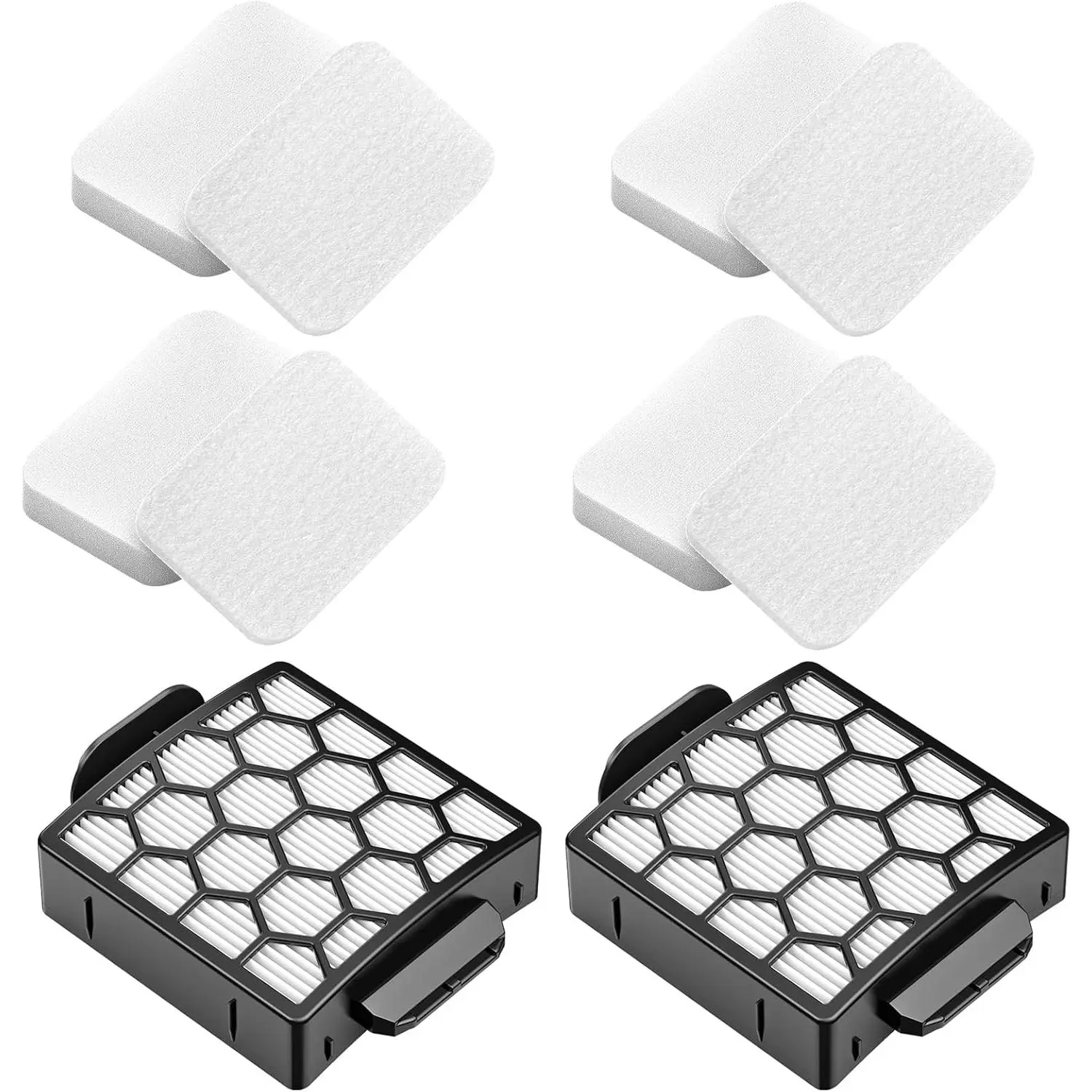 Filters for Shark Navigator Zero-M Self-Cleaning Brushroll Pet Pro Upright Vacuum ZU60 ZU62 ZU62C NV251,NV255, Replacement Parts Parts #1238FT60&1239FT60