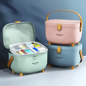 1pc Large Capacity Multi-layer Medicine Storage Box, Dust-proof Storage Box, Portable Medicine Storage with Handle, Suitable for Home Portable Medicine Storage Box, Covered Storage Box, Dustproof Storage Box