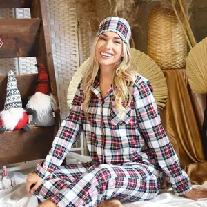White Mark Women's 3-Piece Long Sleeve Sleepwear Pajama Set