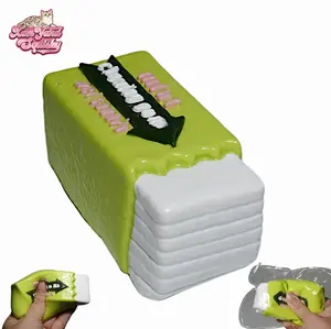 Chewing Gum Squishy, Handmade taba squishy, Food-Grade Silicone Slow-Rising Rebound Squishy, Sticky Squeeze Toys Gift, Fidget Toys for Stress Relief, Non-Toxic Sensory Toys (4.94oz/140g)