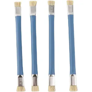 4pcs Double Heads Antistatic Insulating Hard Brush for Mobile Phone Cleaning Repairing Soldering Cleaning Tool Blue