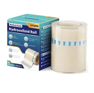 Hydrocolloid Roll for Wound Care, 2in x 5ft - Latex-Free & Hypoallergenic Hydrocolloid Bandages with Self-Adhesive, Ultra Absorbent, Flexible & Waterproof, DIY Size & Shape First Aid Kit Essential