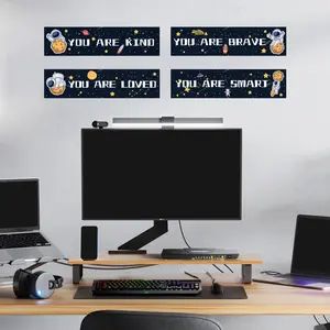 1 Set of astronaut inspirational slogan wall stickers, playful interstellar decorative stickers, self-adhesive and detachable waterproof stickers, home wall, room, window, bedroom decoration, home decoration, adding fun and vitality to family life