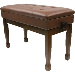 Adjustable Height Piano Bench with Storage, Solid  Duet Keyboard Stool,  Padded Seat Cushion, Multi-Use Bench for Piano, , Living Room, Bedroom XJ750-4()