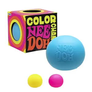 NeeDoh Color Change - Sensory Toy with Fun Dough Filling - Surprise colors appear when squished - Ages 3 and up - One randomly selcted piece
