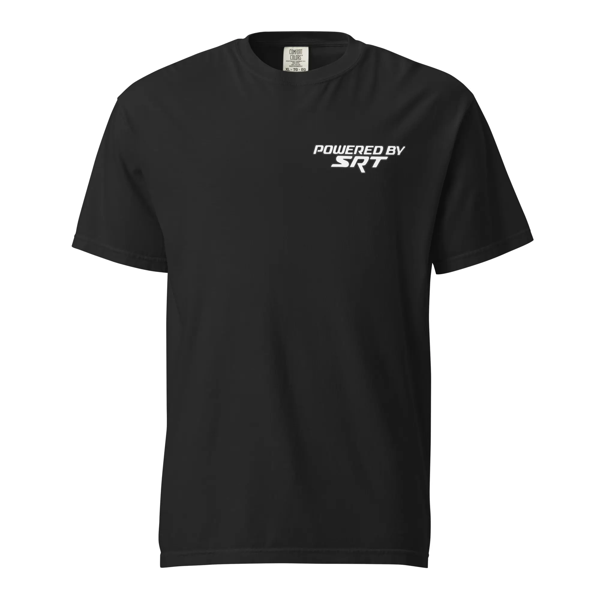 Powered by SRT T Shortsleeve shirt - Breathable Streetwear, Unisex Soft Cotton Fabric Top Menswear Athletic Crewneck T-Shirt Small