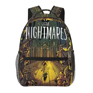 Little Nightmares all-over print large-capacity backpack for daily commuting, outdoor hiking, and business; cartoon casual merch laptop daypack school bag; gift for women and men