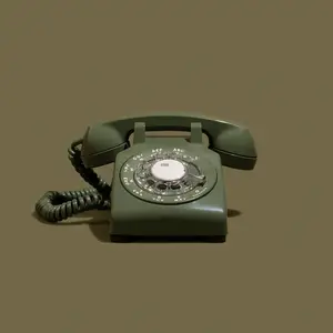 RENTAL | The Donna - Olive Green Rotary Phone Audio Guest Book