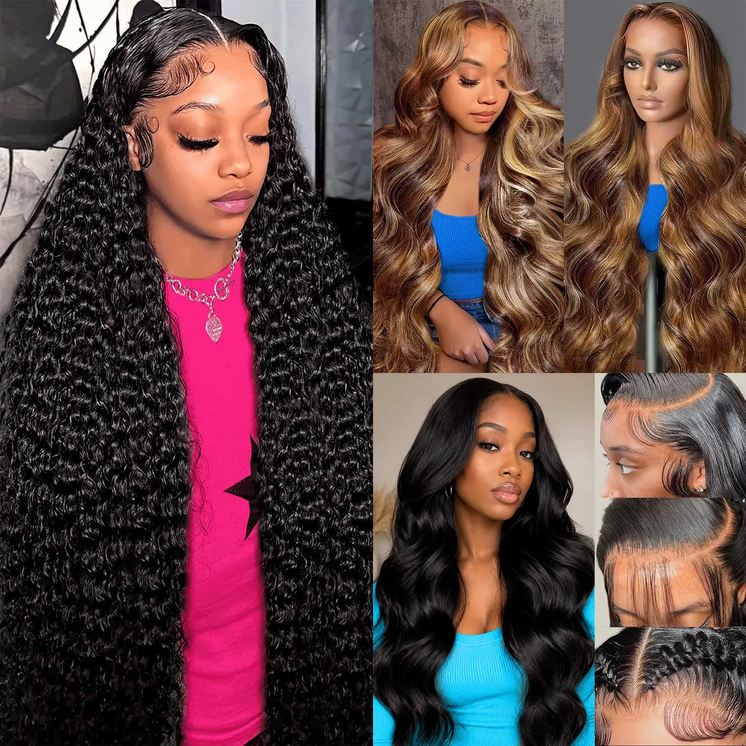 Body Wave/Deep Wave/Straight 13x4 Lace Frontal Wig Body wave Lace Front Wigs Human Hair Wigs for Black Women 180% Density 13X4 HD Transparent Lace Frontal Human Hair Body Wave/Deep Wave/Straight Hair Wigs for Black Women
