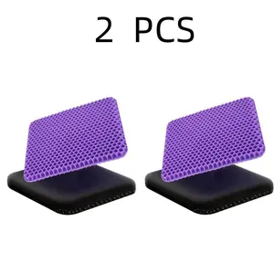 Large Honeycomb Gel Seat Cushion 2pcs – Soft Yet Supportive, Breathable Cooling Comfort, Relieves Back & Sciatic Pain, Perfect for Office, Car & Wheelchair, Valentine’s Day Gift
