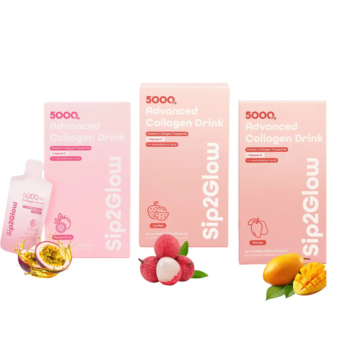Sip2Glow Ready-to-Drink Collagen 7 Sachets ( choose your flavor)