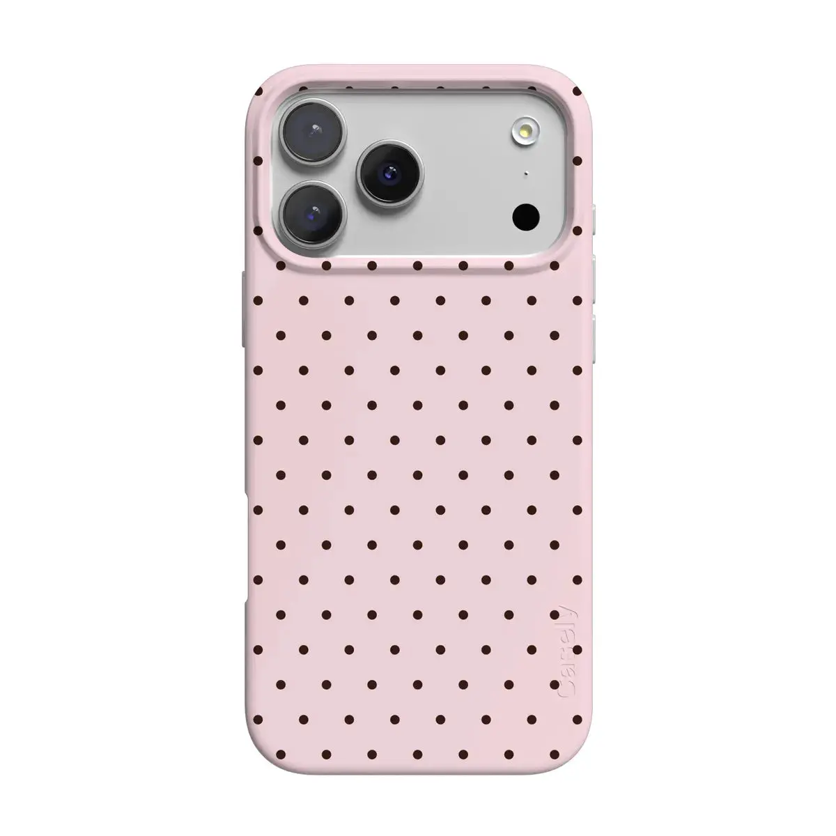 Casely iPhone 17 Pro Smartphone Case - On the Dot Pink Polka Dot, MagSafe-Compatible, Classic Ultra-Thin Protector for Handheld Devices, Mobile Phone Accessories