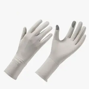 Spring Summer Thin Ice Silk Touchscreen Compatible Sun Protection Gloves, Anti-Slip Cycling Outdoor Driving Elastic UV Protection Gloves Biking Gloves Outdoor Sports Gloves