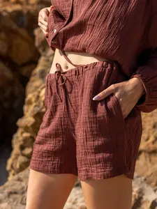 Kaya Drawstring Shorts - Terracotta
