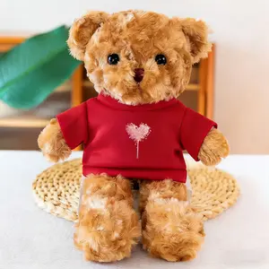 Personalized Teddy Bear, 11-Inch Teddy Bear (Including Clothing), Wedding Decoration Teddy Bear, Teddybear Stuffed Animal, Perfect Personalized Gift On Valentine'S Day, Birthday, Christmas, Suitable For Various Occasions