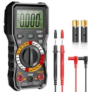 Digital Multimeter with Case,DC AC Voltmeter,Ohm Volt Amp Meter,Measures ,Current,Resistance,Continuity,Diodes,Electric Tools for Househould Outlet,Automotive  Test