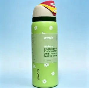 Owala 32oz FreeSip Water Bottle Leakproof Insulated with Built-In Straw for On-the-Go Hydration Portable Drinkware Flask Mug Tumbler Bottled 24 oz Pure Copper Bag Christmas Vacuum crime show Glass Juice Lids and Coffee Coaster