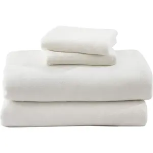 Southwest Canyon Ultra Microfiber Sheet Twin Size - Flannel Plush Velvet Sheet (Twin, White)