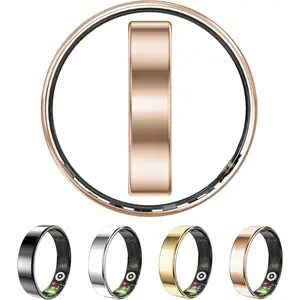 Ultra-thin Smart Ring Health Tracker for Women Men, Sleep Tracker Ring with Heart Rate, Fitness Ring for Activity Monitoring/Steps/Calories, Up to 7-Day Battery, for iOS Android (Rose Gold, 10)