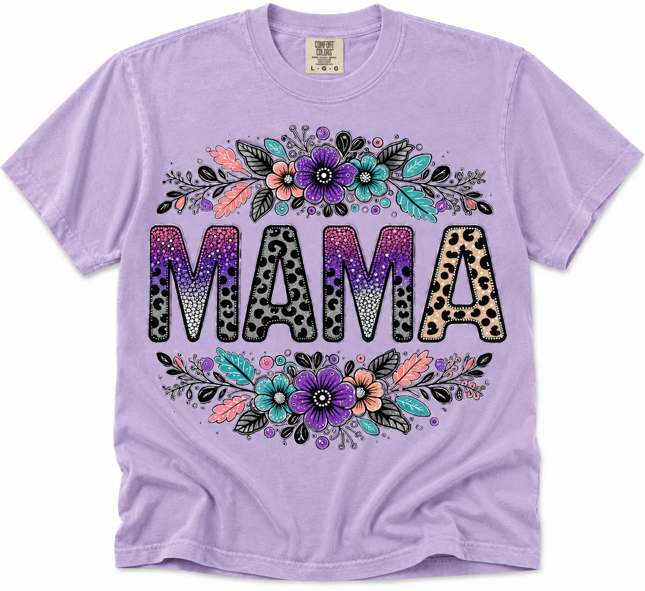 Glitter Pink Mama  - DTF Transfer - Direct to Film Transfer - THIS IS NOT A T-Shirt or Digital Product