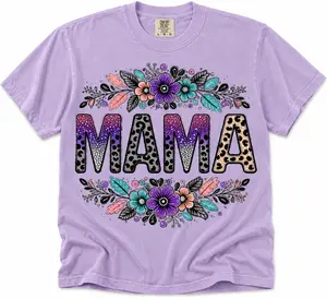 Glitter Pink Mama  - DTF Transfer - Direct to Film Transfer - THIS IS NOT A T-Shirt or Digital Product