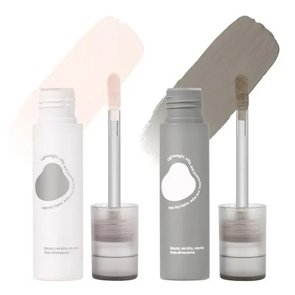 HOSAILY 2 Pcs Cool Toned Grey Contour and Highlighter Stick, Cold Gray Cream Bronzer Blendable & Smooth Matte Finish, Long Lasting Face Shaping Contour Illuminator Brightening Makeup