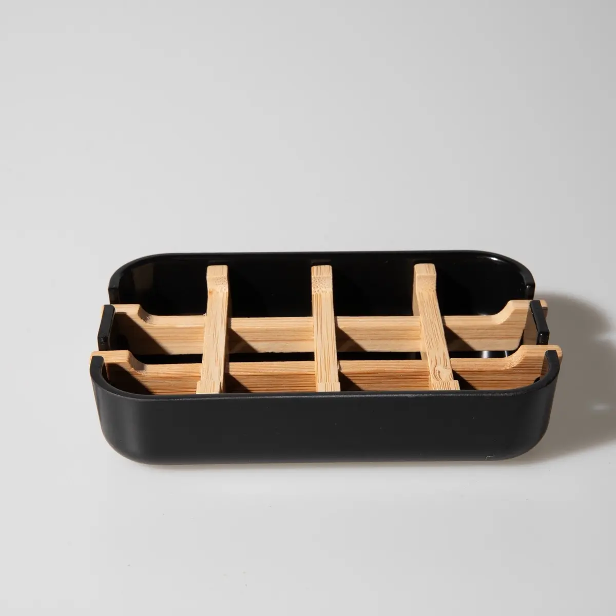 Eco-friendly Bamboo Self-Draining Soap Dish